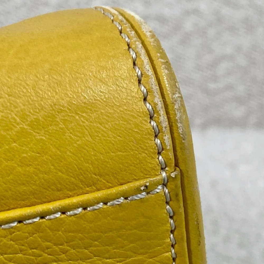 Authentic Tods Yellow Leather Tote Bag - Picture 10 of 16